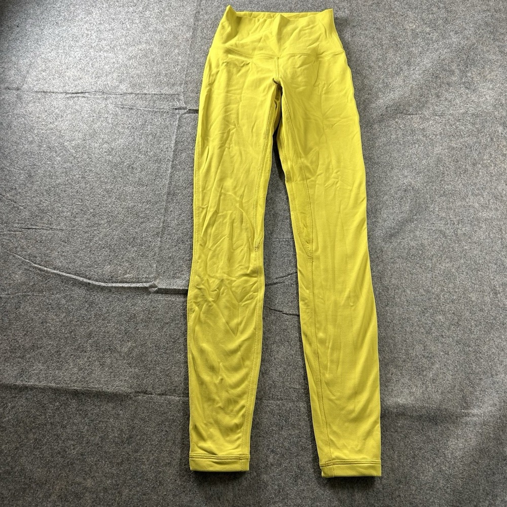 Lululemon Align Leggings Women's 2 High-Rise Pant 28" Soleil Yellow Nulu